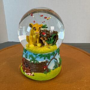 Vintage Disney The Lion King Musical Snow Globe Enesco 1994 Hakuna Matata